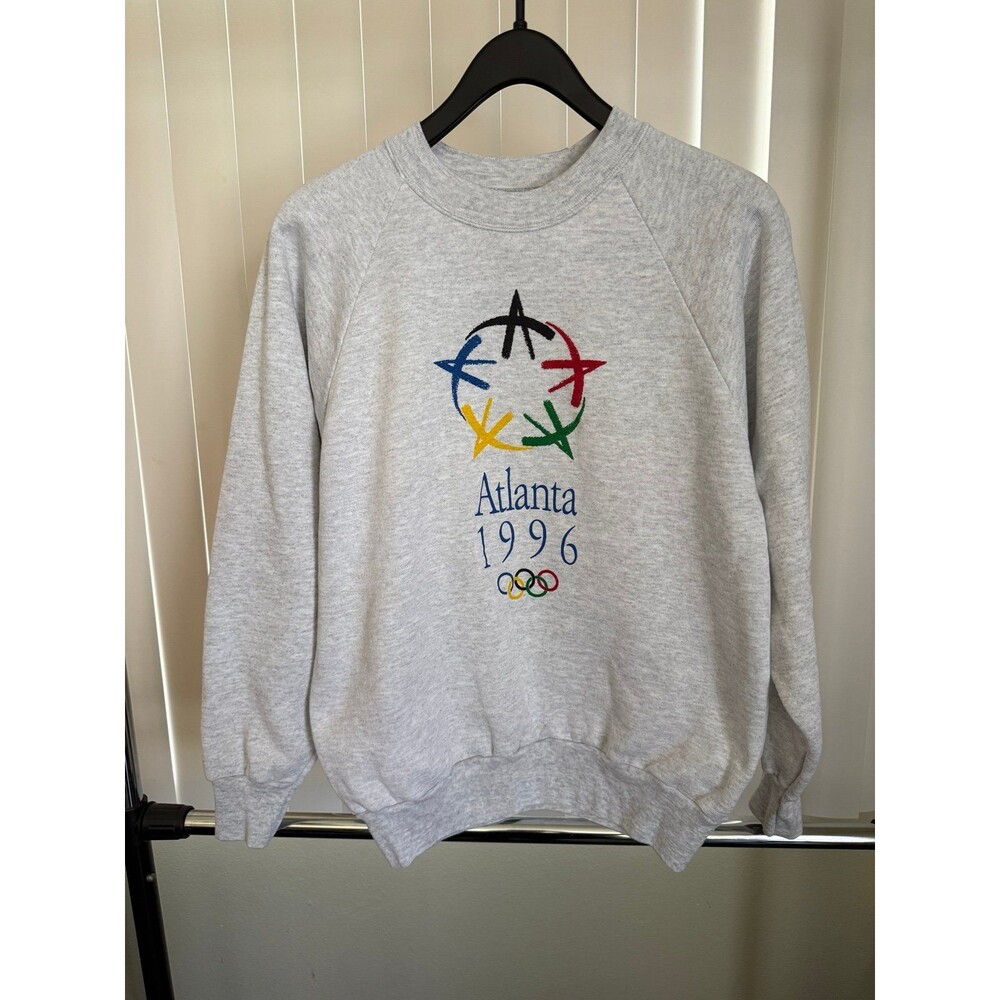 Vintage 90’s Atlanta Olympics Sweatshirt Crewneck 1996 Logo USA Made Size Large